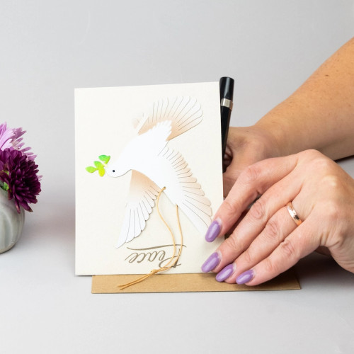 Peace Dove Bronze Ornament and Notecard