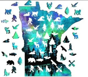 MN Northern Lights Wooden Puzzle