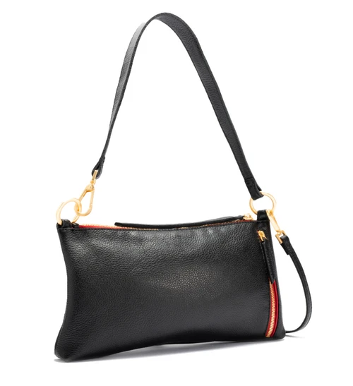 Black with Red Zipper Kyle Handbag