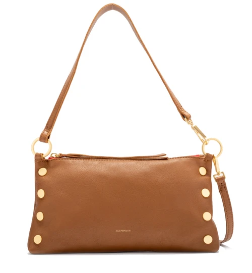 Mahogany with Gold and Red Zipper Kyle Handbag