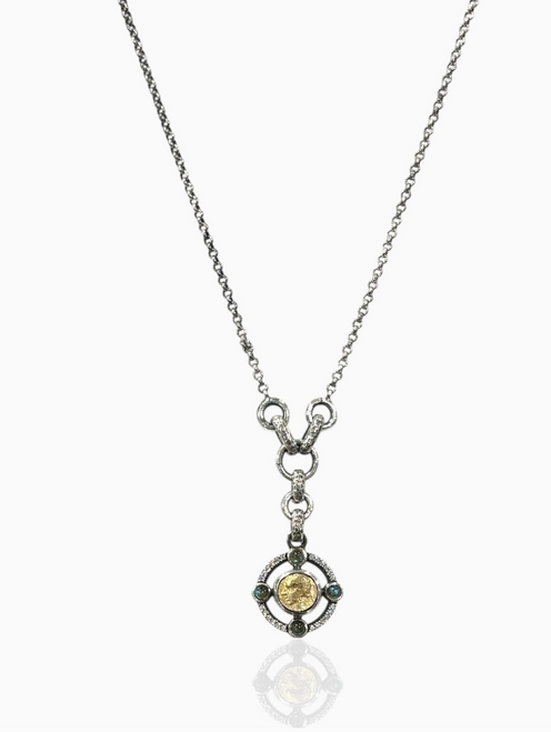 Mini Vintage Silver Miko Coin Necklace