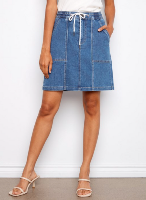Drawstring Skort