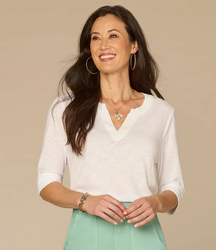 Elbow Roll Sleeve T-Shirt