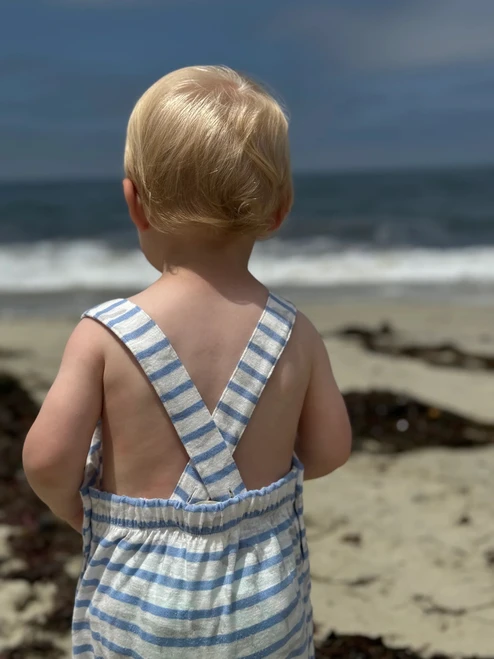 Dandy Overalls - Striped Sailboats