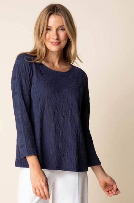 Habitat's Navy Sunburst Knit Boatneck T-Shirt