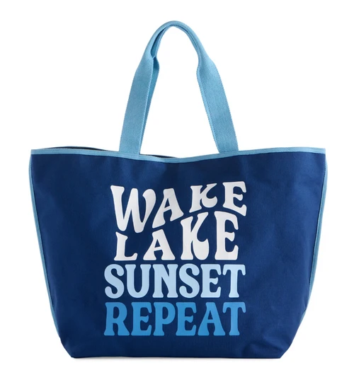 Wake, Lake, Sunset Tote