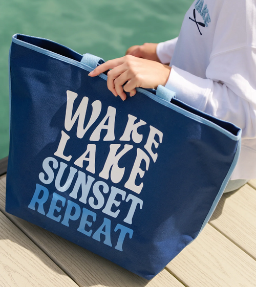 Wake, Lake, Sunset Tote
