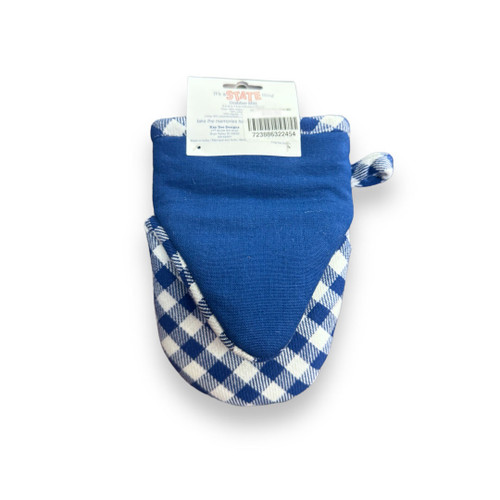 Its a Minnesota Thing blue and white gingham Oven Mitt