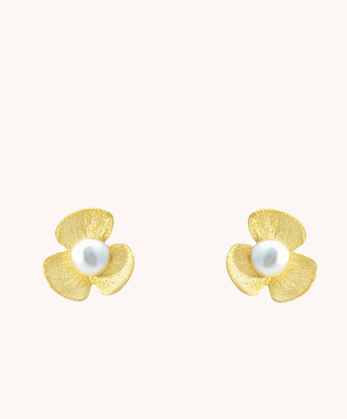 Broad Leaf Gold Earring