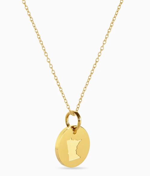Minnesota Engraved Necklace