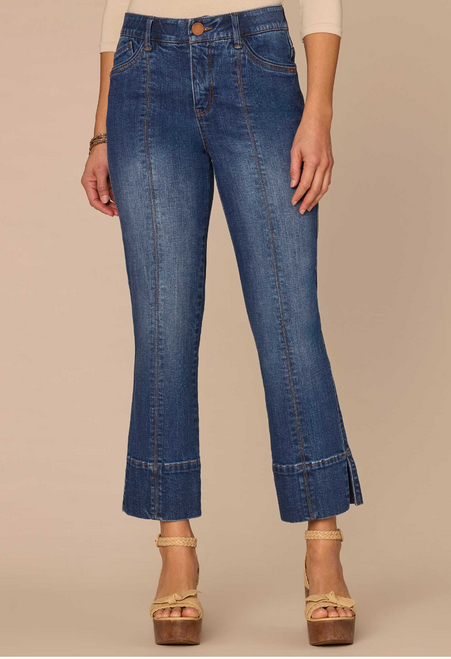 Democracy's Blue Kick Flare With Center Seam Jean