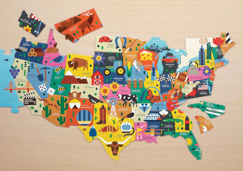 Geography Map of USA 70 Pc Puzzle