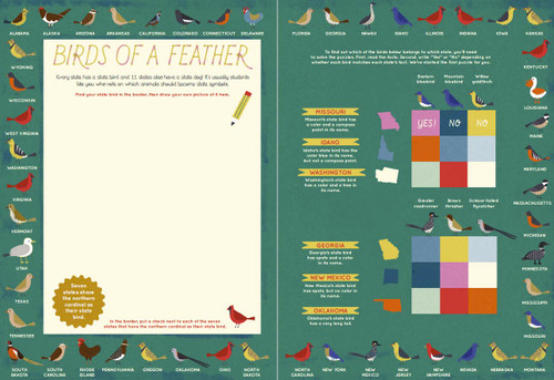 The 50 States: Activity Book State Birds Page