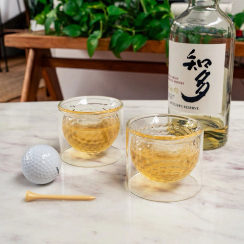 Golf Ball Glasses Set of 2