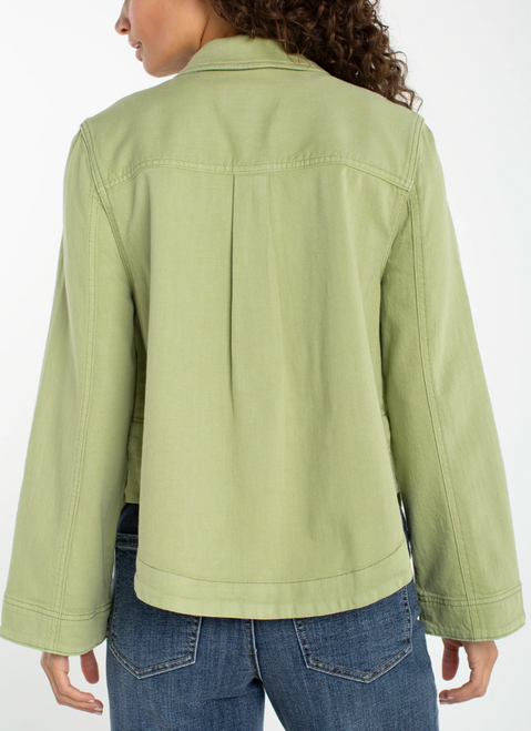 Green Denim Canvas Shacket