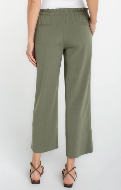 Pull-on Tie Waist Ankle Pant