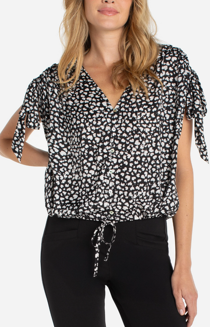 Liverpool's Dolman V-neck Ties Top