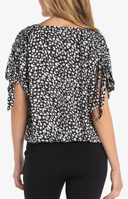 Dolman V-neck Ties Top