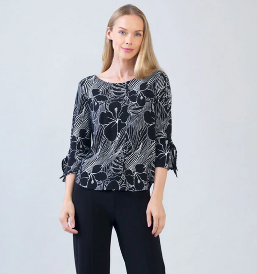 Orchid Sketch Tie Cuff Top