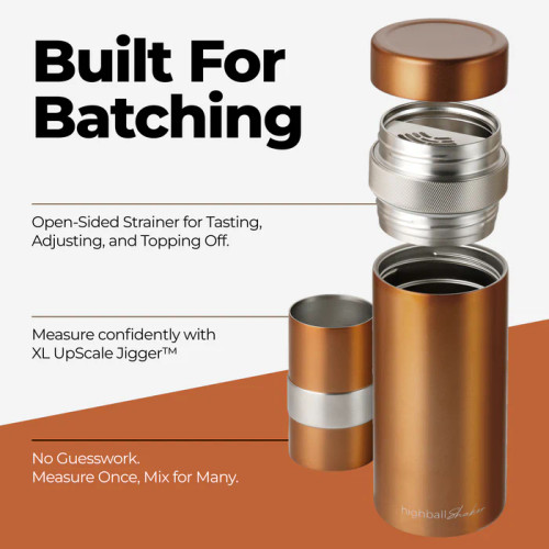 Highball Shaker Copper with Jigger