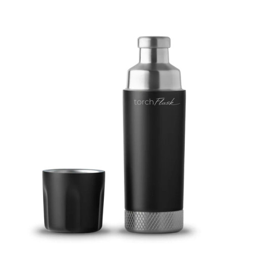 Torch Flip Lid Gunmetal Flask