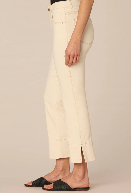 Ecru Kick Flare with Center Seam Jean