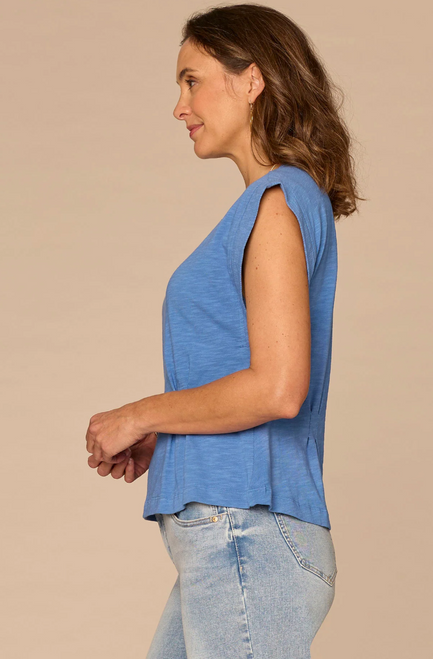 Pleat Peplum Knit T-Shirt