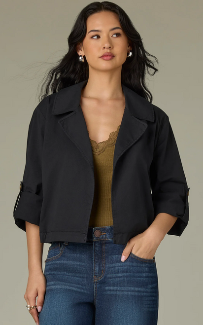 Roll Sleeve Open Jacket