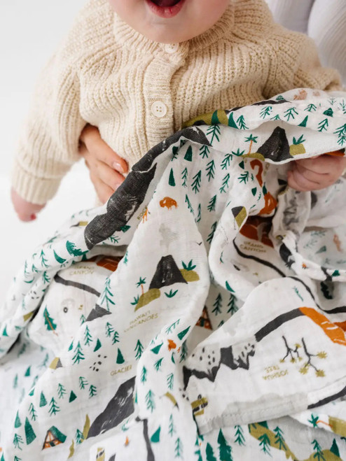 National Parks Mini Pattern Muslin Swaddle