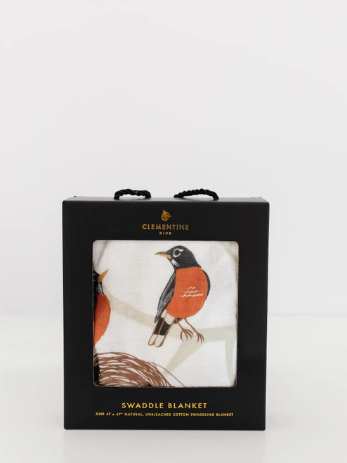 For the Birds Muslin Swaddle