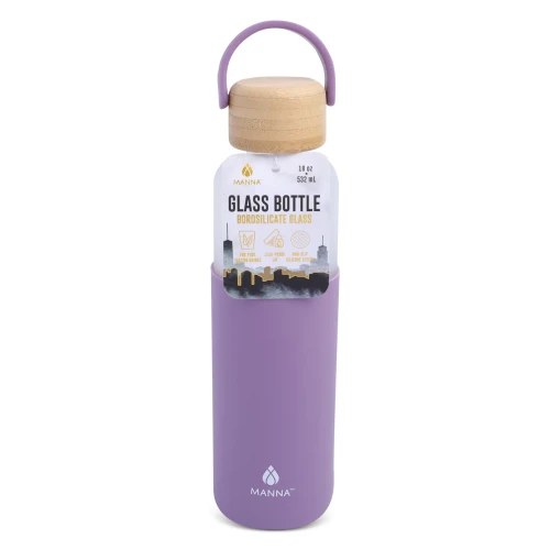 Glass Bottle with Sleeve 18oz