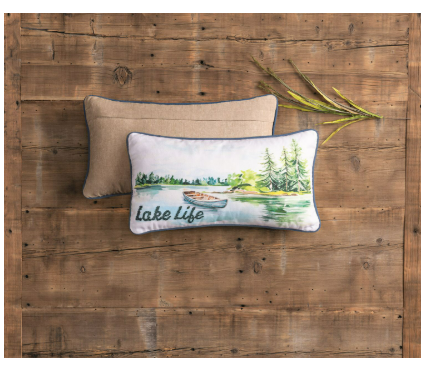 Lake Life Pillow Chambray Back