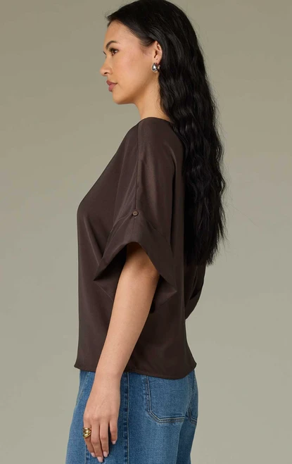 Roll Cuff Dolman Top
