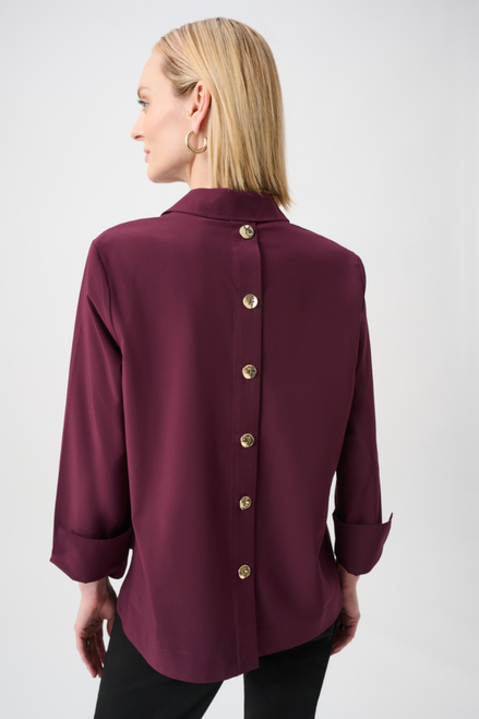 Collared Button-Back Top