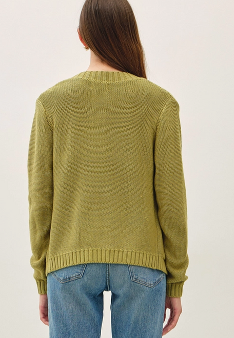 Ribbed Edge Open Cardigan