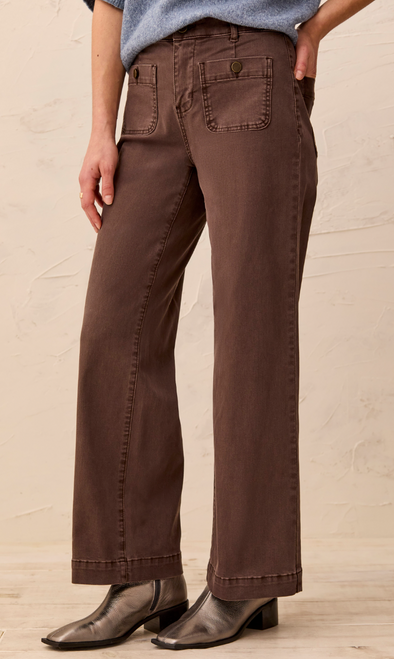 Saddle Brown Sophia Patch Pocket Colored Denim