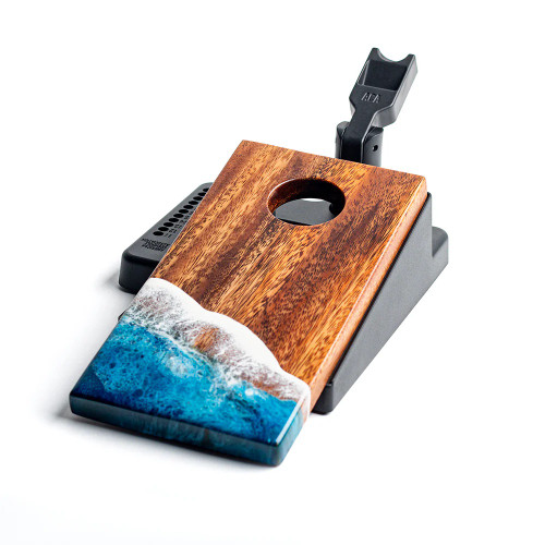 The Beach Epoxy Resin Mahogany Tabletop Cornhole Game