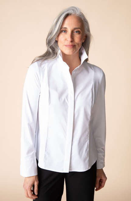 Habitat's Knit Mix Hidden Placket Button Up Top