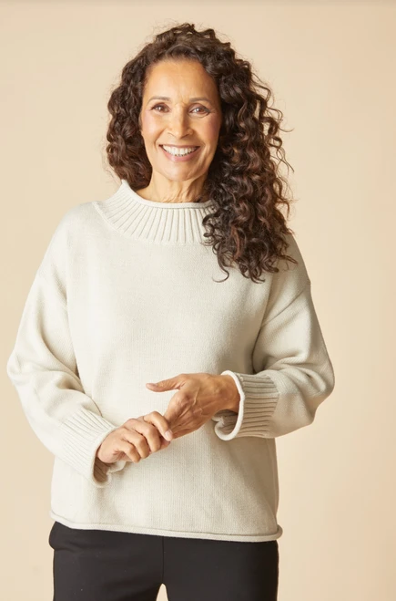 Dove Fireside Shaker Cozy Cabin Sweater