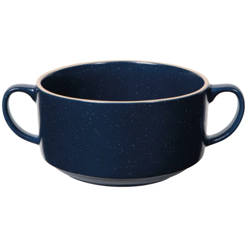 Navy Soup Bowl 2 Handles