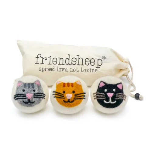 Wool Dryer Ball Cat Mix Orange, Grey, Black House Cats
