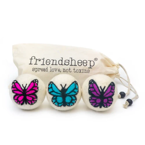 Monarch Butterfly Eco Wool Dryer Ball Set of 3 - Moon