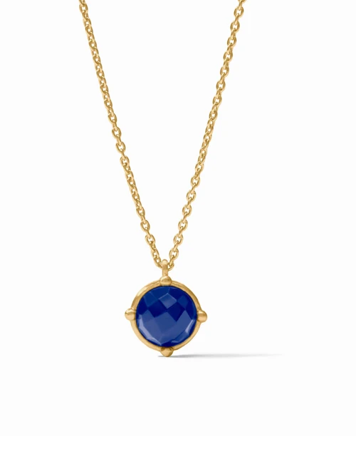 Honeybee Solitaire Necklace - Sapphire Blue