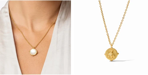 Honeybee Solitaire Necklace - Sapphire Blue