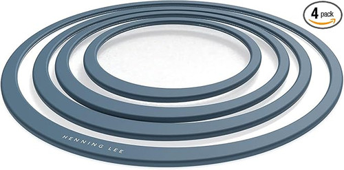 Henning Lee Universal Silicone Lids Set of 4 Blue