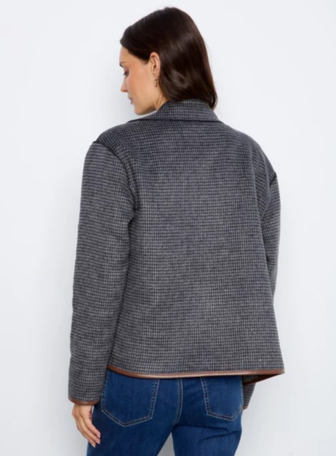 Reversible Plaid Button Jacket