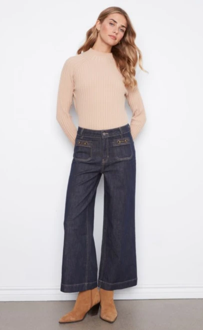 Charlie B's Patch Pocket Hardware Cropped Jean