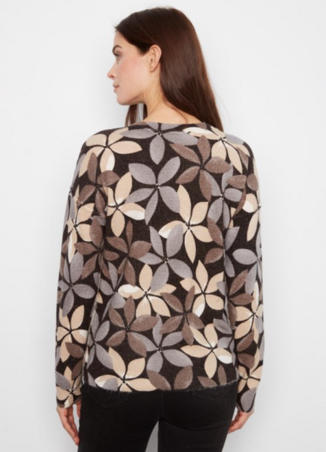 Selva Winter Floral Reversible Sweater