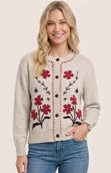 Oatmeal Folkore Cardigan
