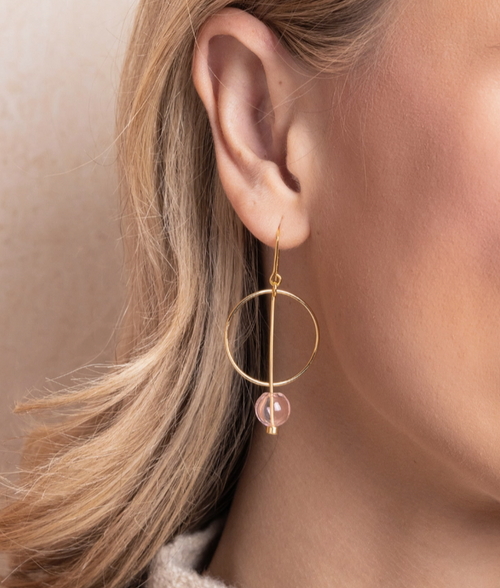Scout Pink Glass Drop Earrings